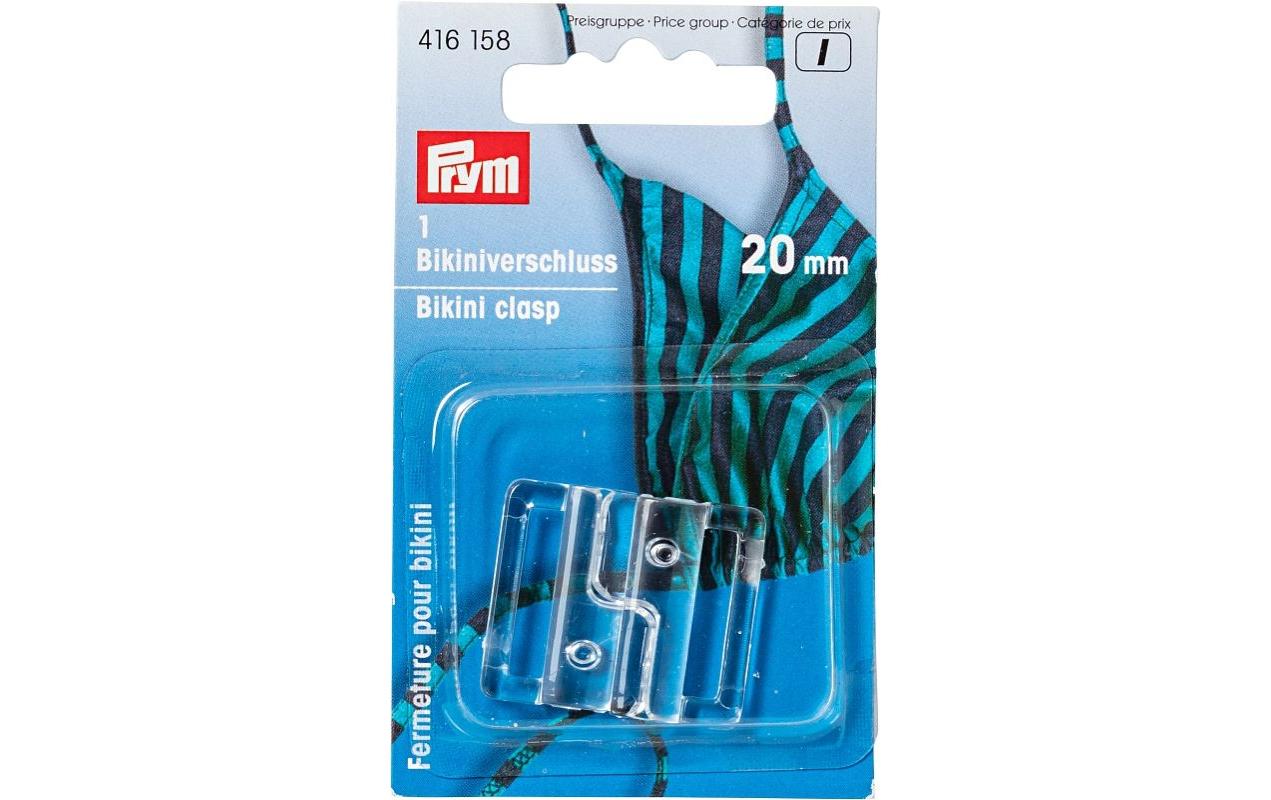 Prym Bikini- + Gürtelverschlüsse, transp. 20 mm, Karte