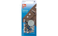 Prym Hohlnieten, silber 6-9 mm, Karte 8 Stk., Messing