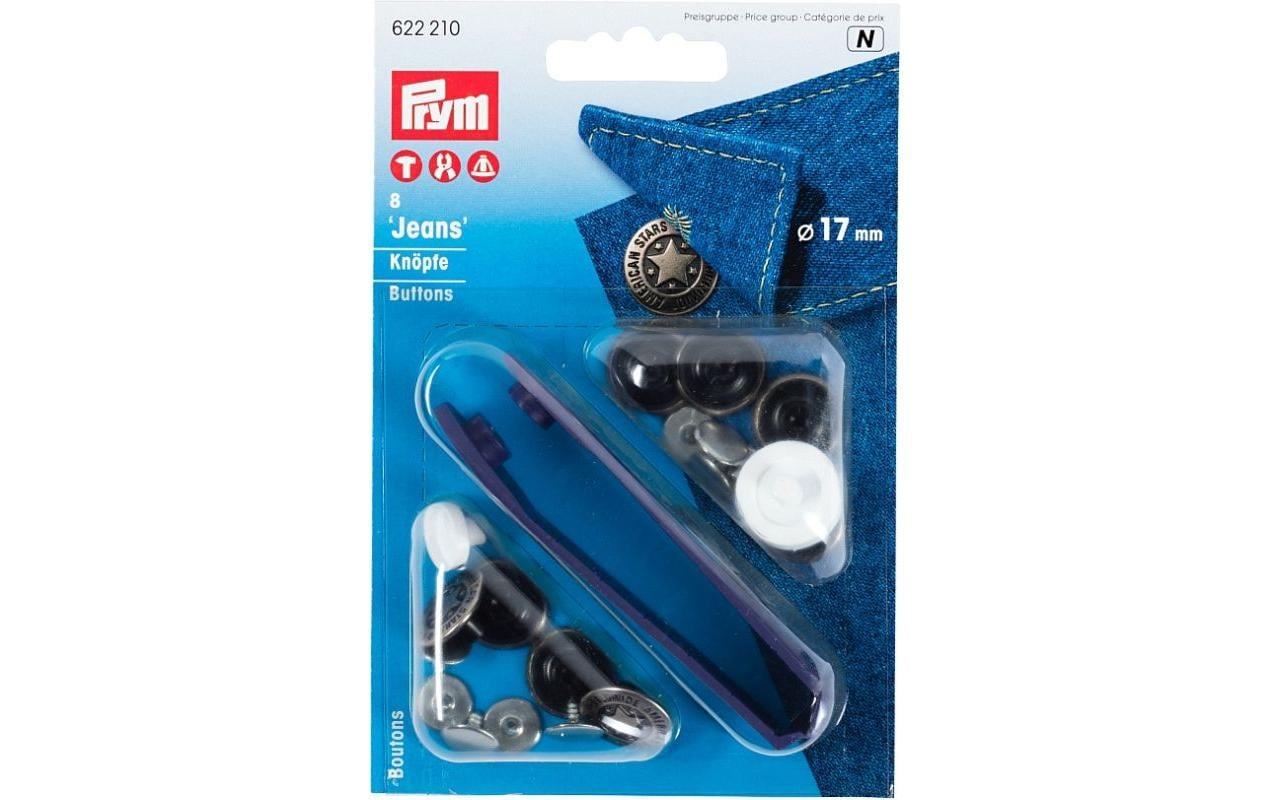 Prym Jeansknopf American Star 17 mm, Karte 8 Stk.