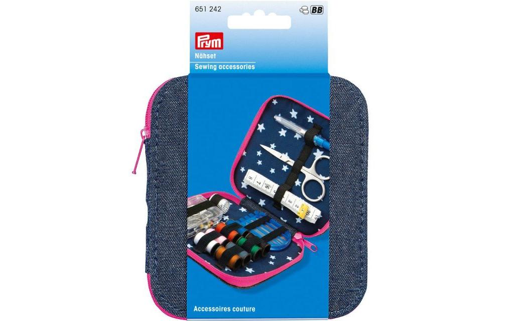 Prym Travel Box Nähset, Jeans pink Karte 1 Stk.