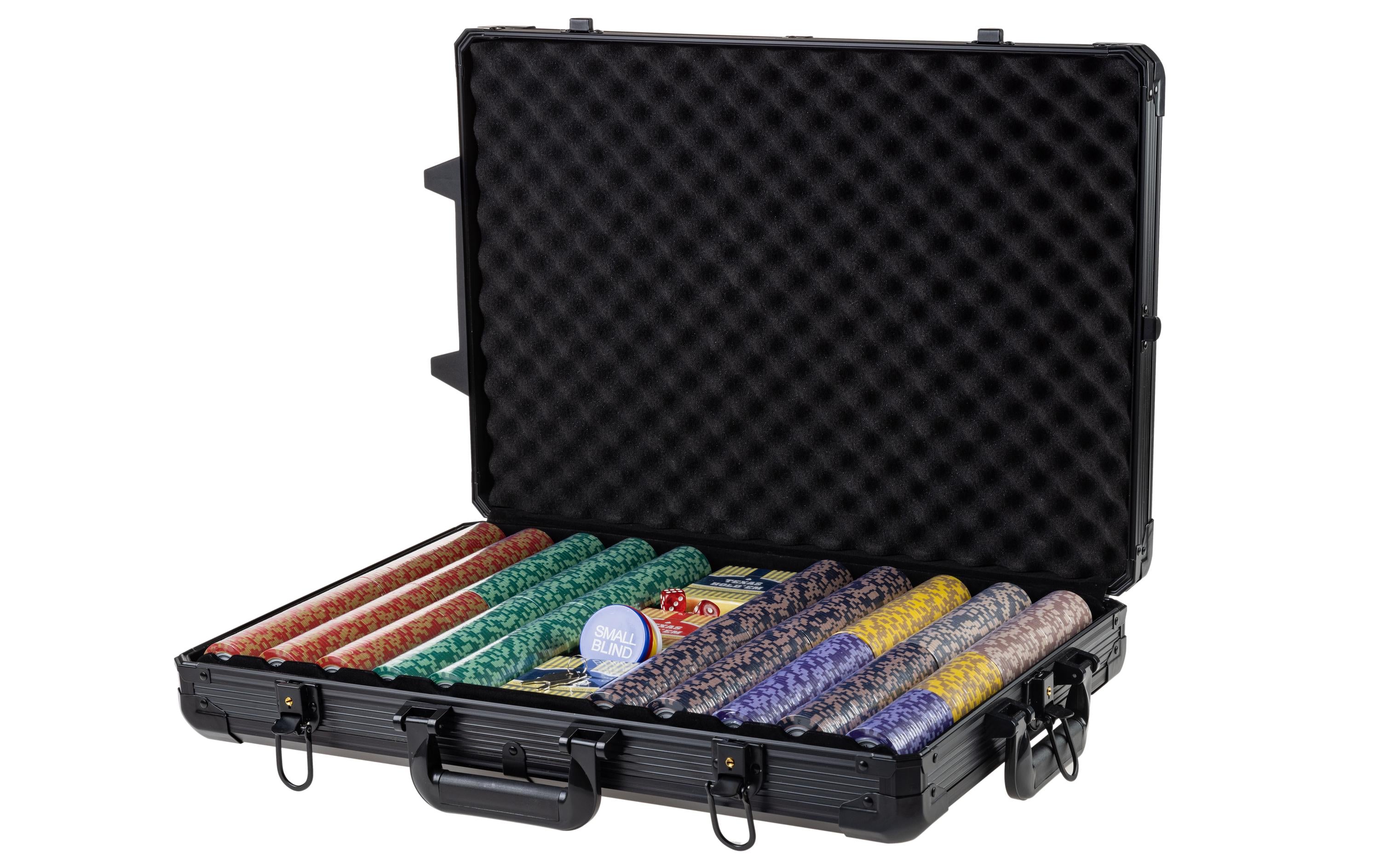 FTM Pokerkoffer PRO "Black Edition" 1000x Clay-Chips
