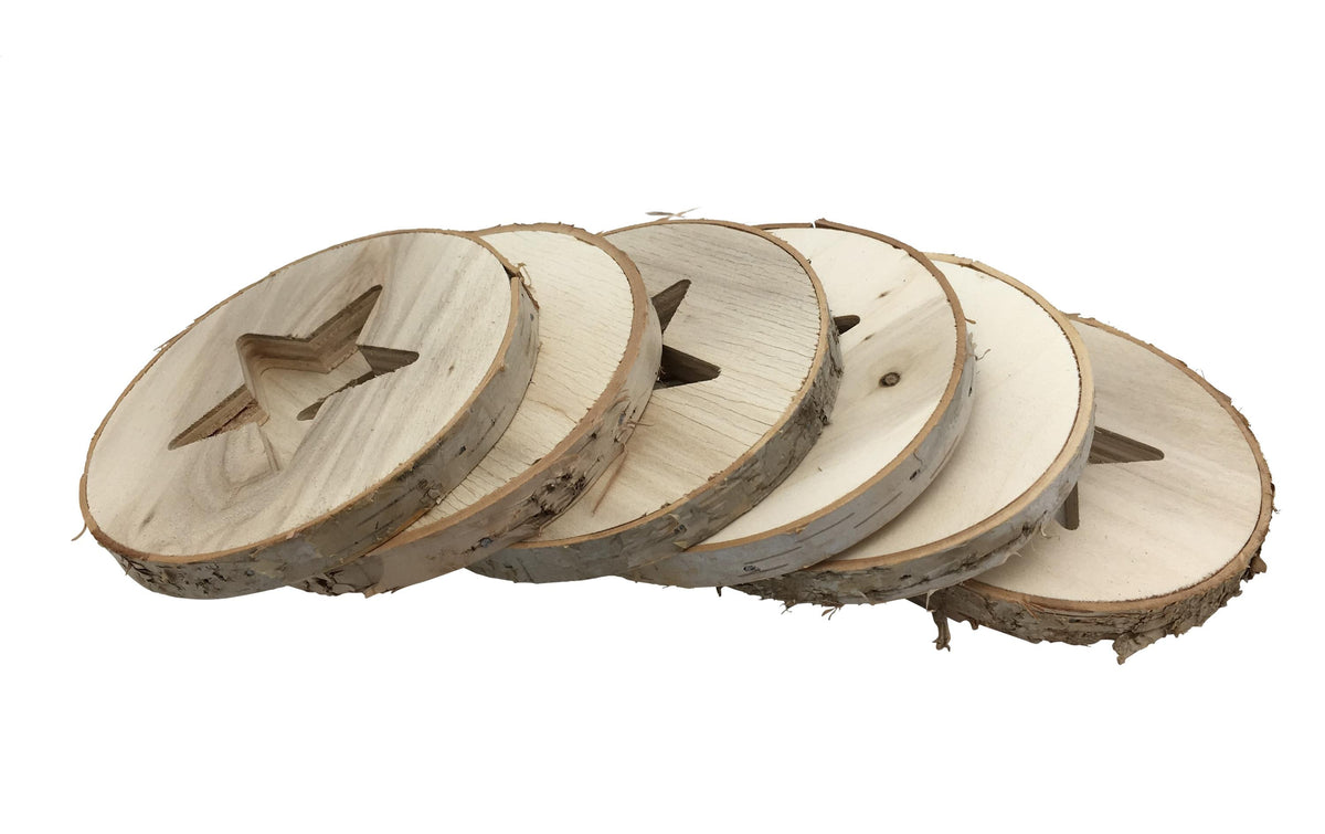 Dameco Untersetzer Sterne aus Holz 10x1 cm (DxH)