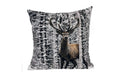 Dameco Kissen gefüllt Hirsch, 40x40 cm einseitiger Digitaldruck, 100% Microplush