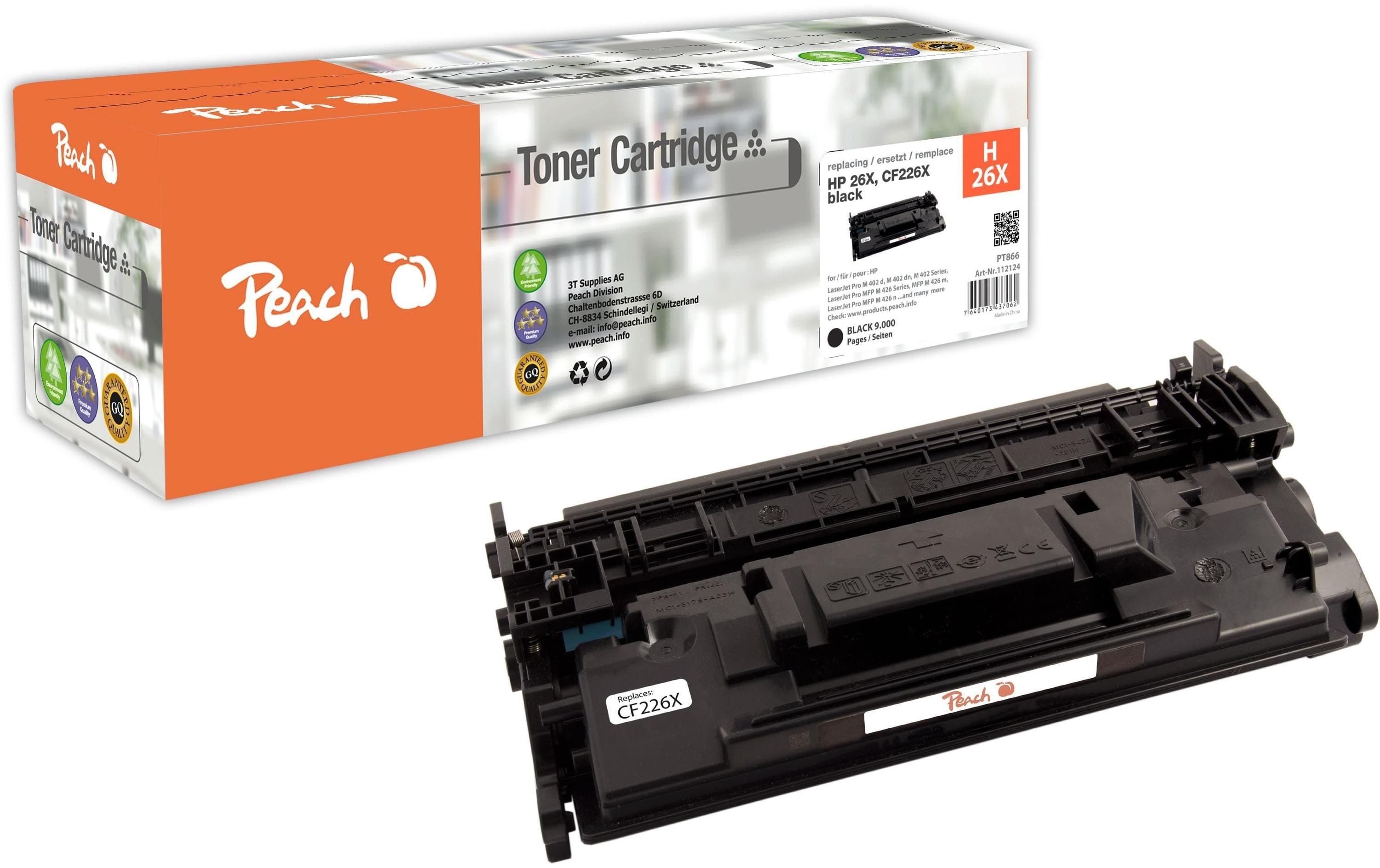 Peach Toner für HP LJ Pro CF226A black 3100 Seiten