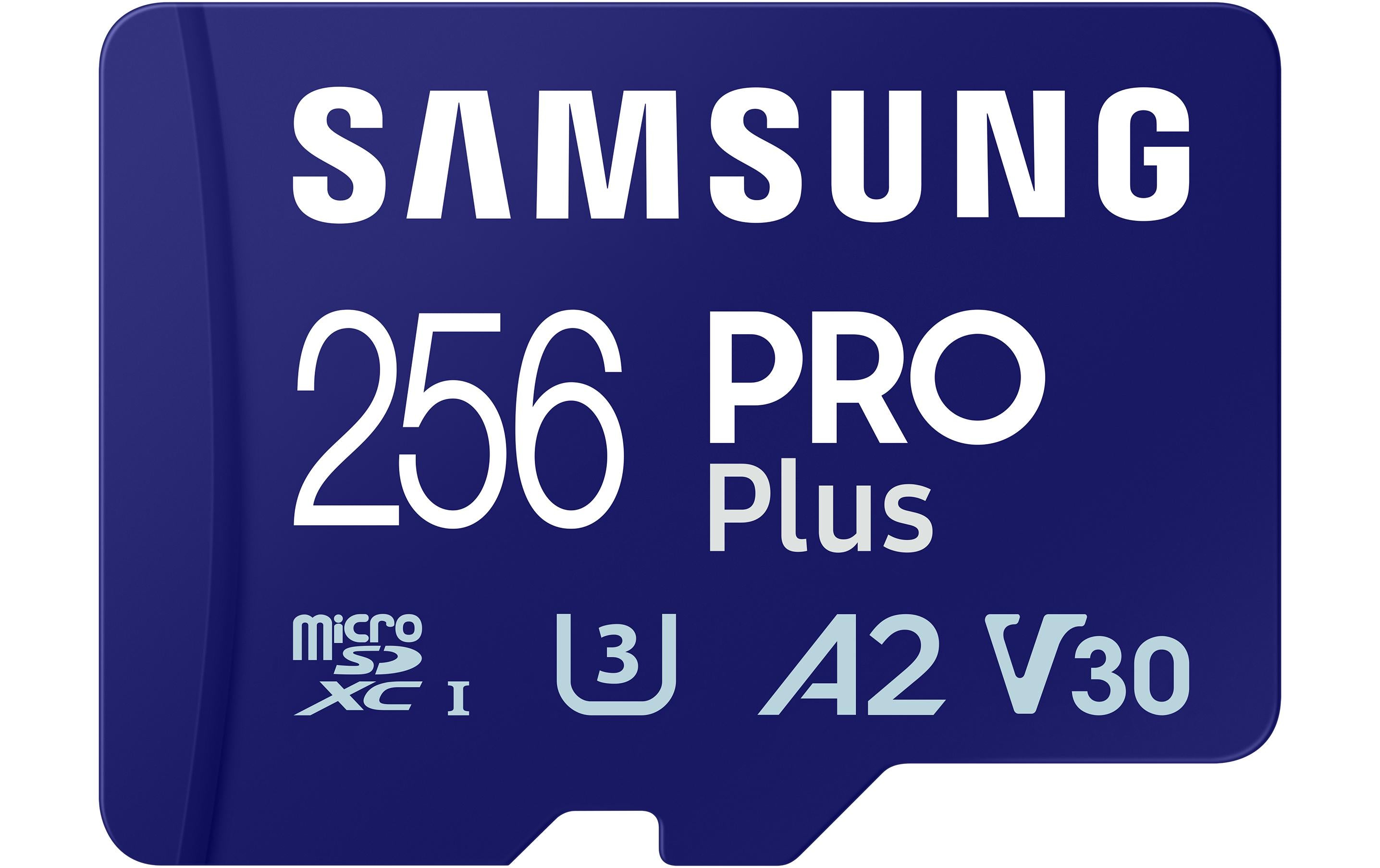 Samsung microSDXC Card Pro Plus 256GB A2/V30, Lesen: 180MB/s, Schreiben: 130MB/s