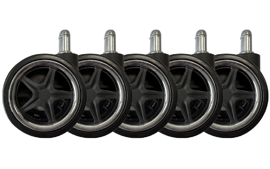 LC-POWER Gaming Stuhlrollen 5er Set. schwarz
