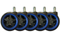 LC-POWER Gaming Stuhlrollen 5er Set. dunkelblau