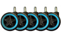 LC-POWER Gaming Stuhlrollen 5er Set. Hellblau