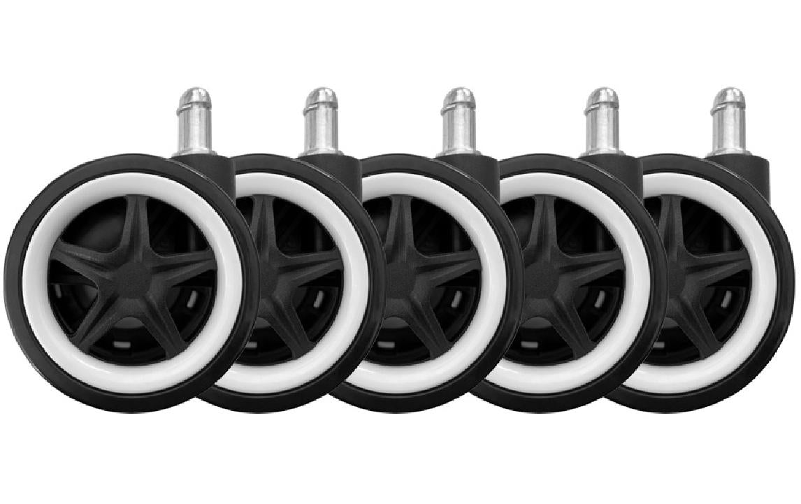 LC-POWER Gaming Stuhlrollen 5er Set. Weiss