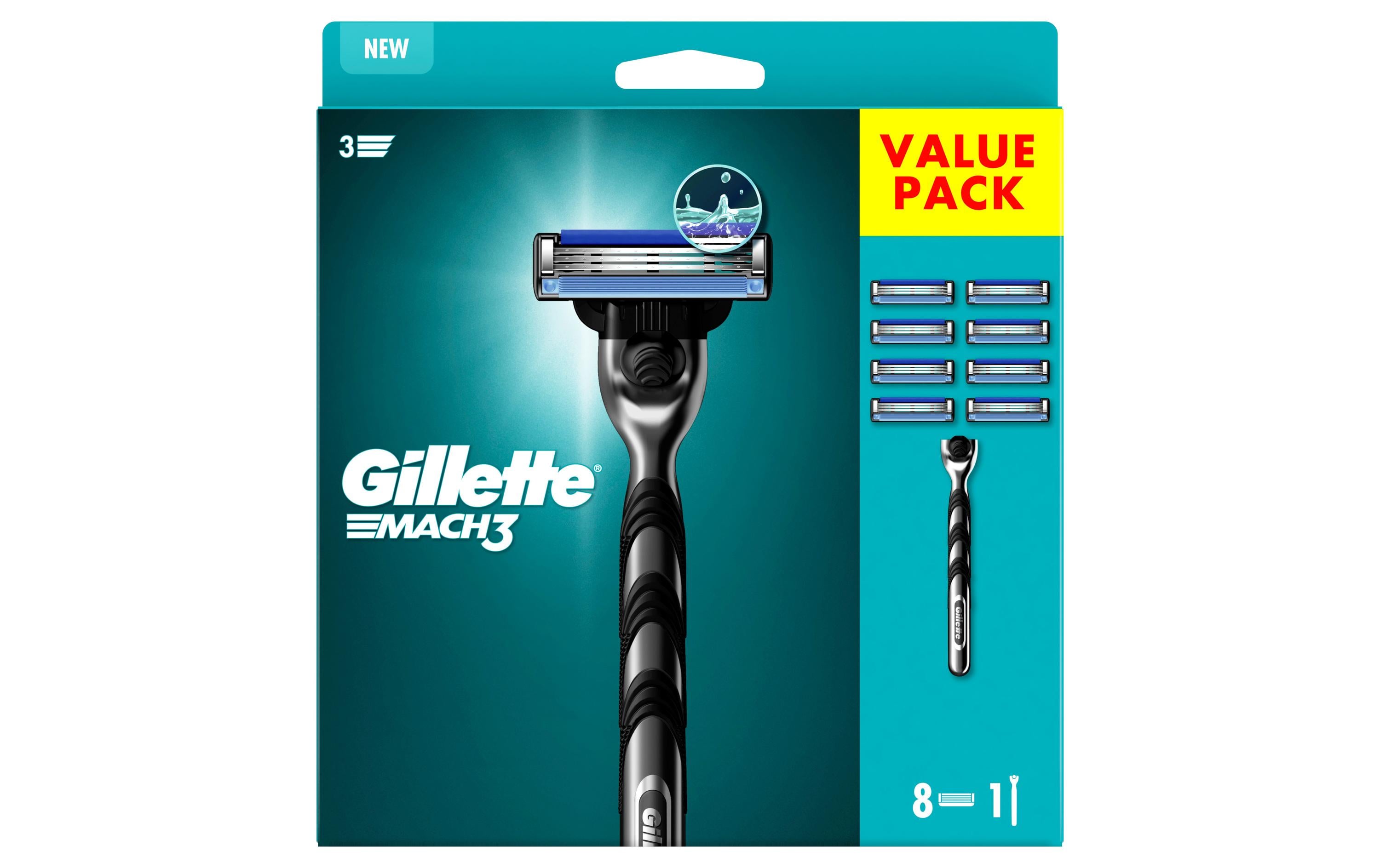 Gillette Mach3 Systemklingen 8er plus Handstück