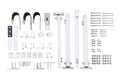 Technaxx Solar Halterung 2-Sets TX-246 für Balkon, Boden, Wand