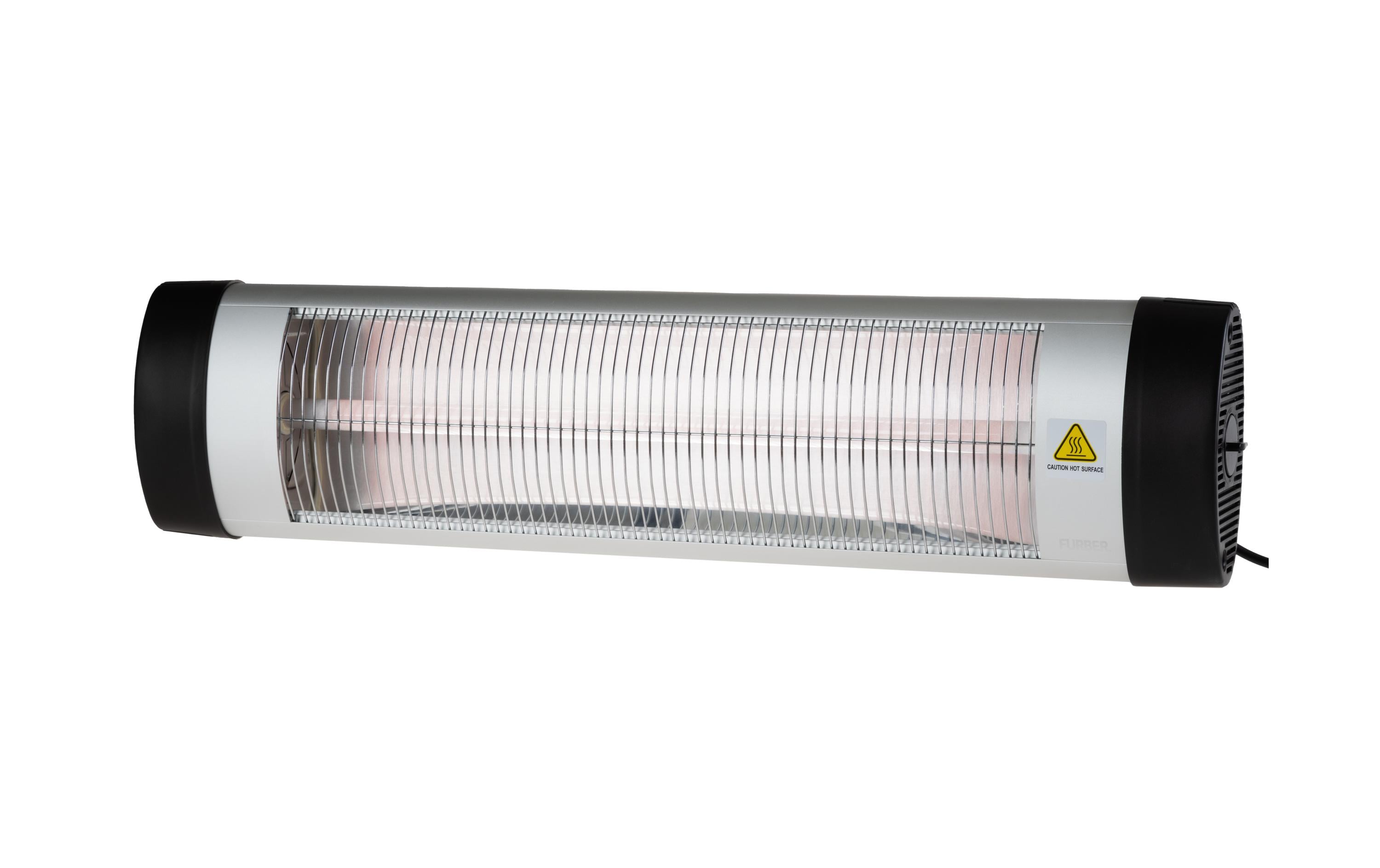 FURBER Heizstrahler MANDU 2000W Quartzstrahler, 2000W, 75x19x10cm, IP44