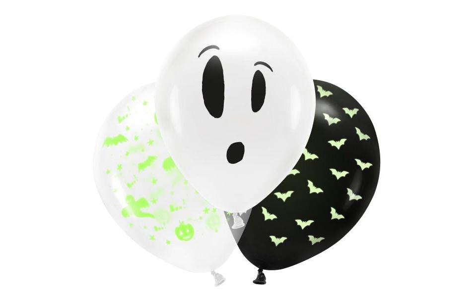 Partydeco UV-Ballons 7cm, BOO! Mix