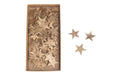 CHALET Birkensterne 4cm 4cm, Birke, ca 60 Stück, Gold