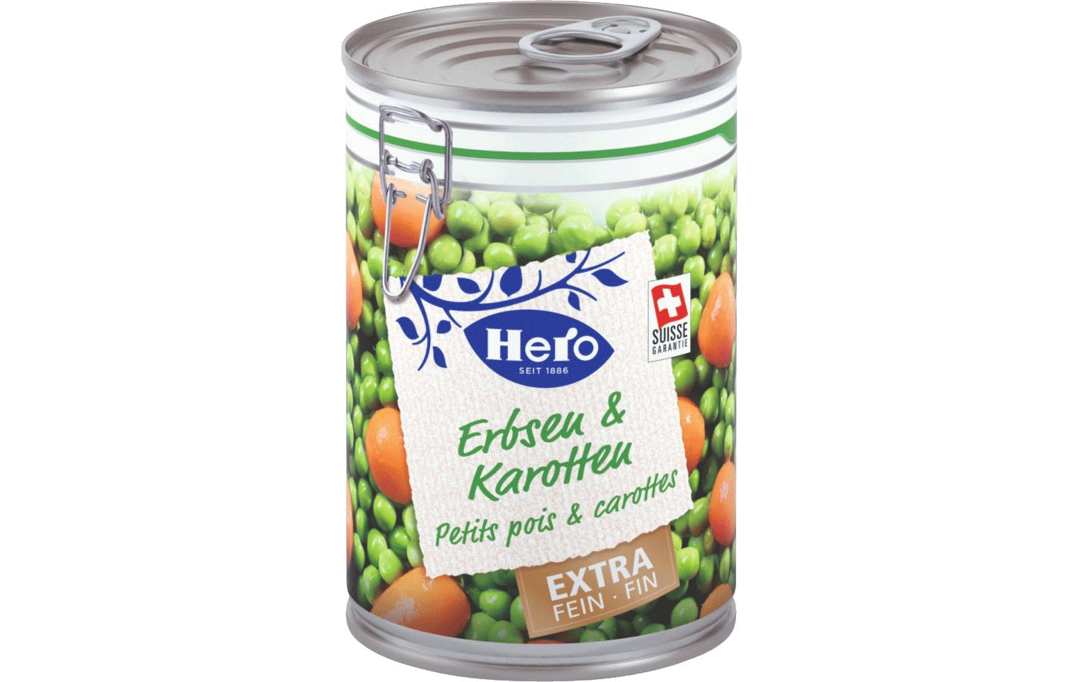 Hero Erbsen/Karotten extra fein 420g