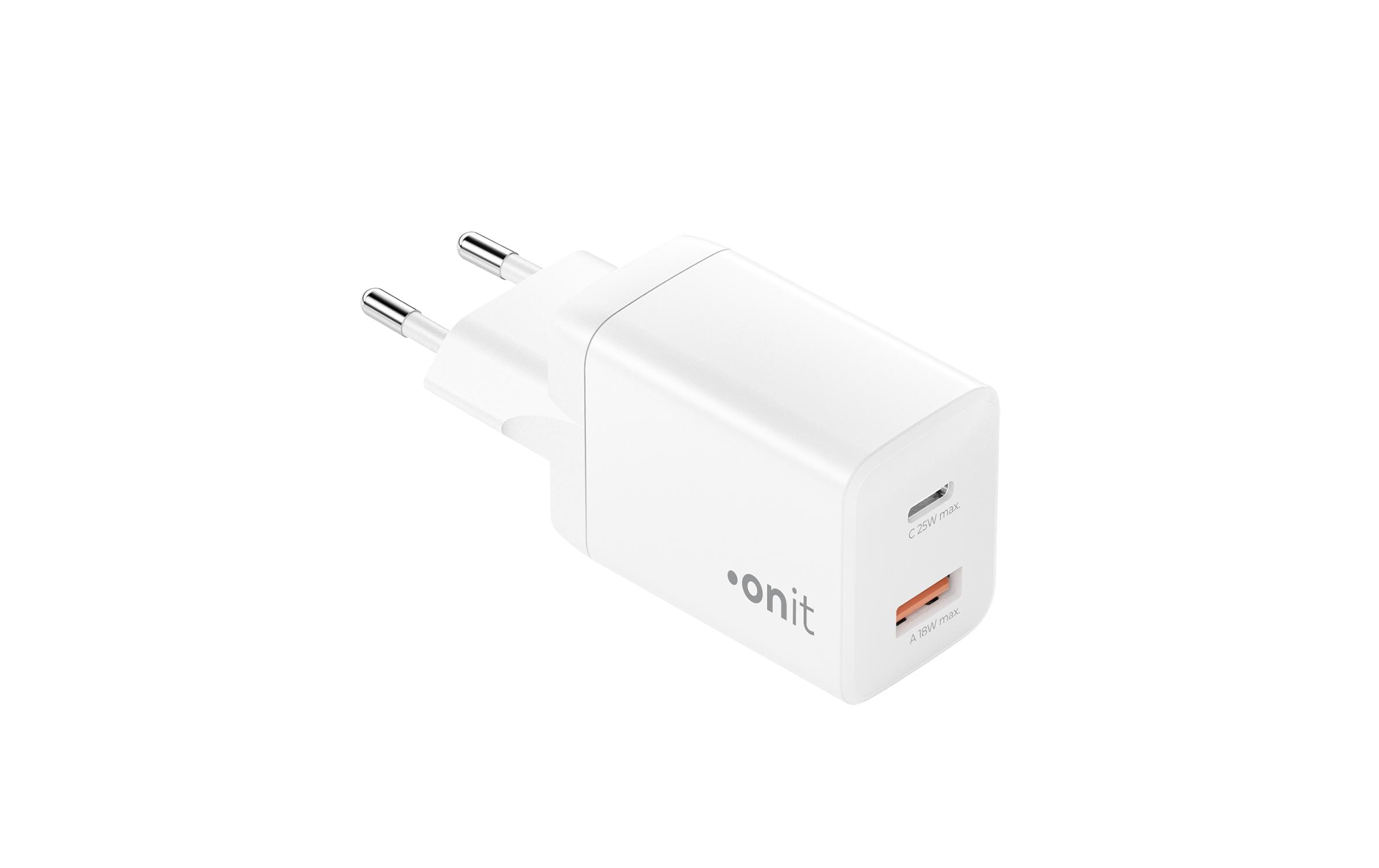 onit Wallcharger USB-C 25W + USB-A 18W weiss