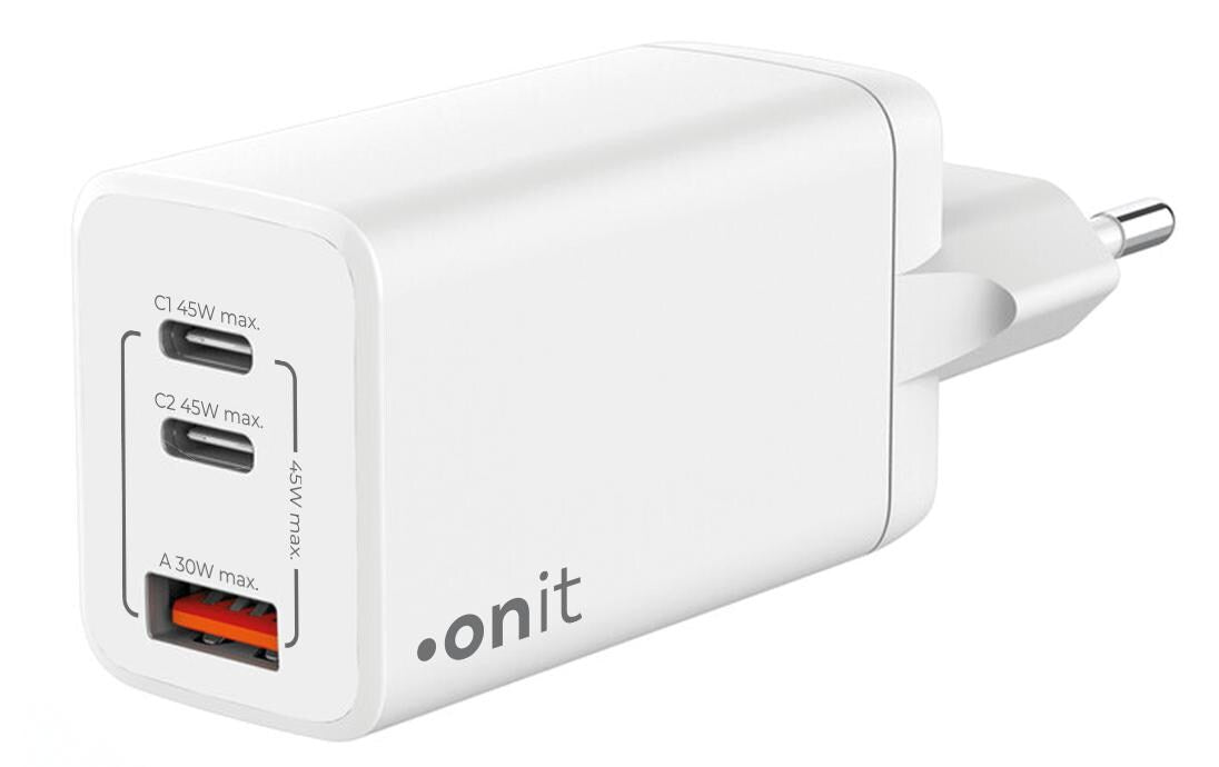 onit GaN-Wandladegerät USB 2C1A 45W weiss