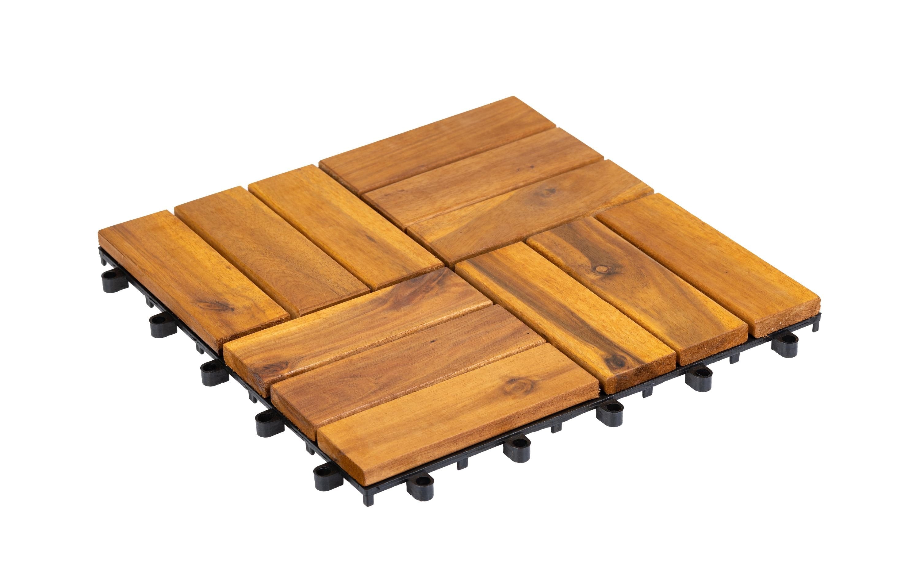 COCON Bodenplatte 12 Latten 30x30cm, 6 Stk., FSC Akazie