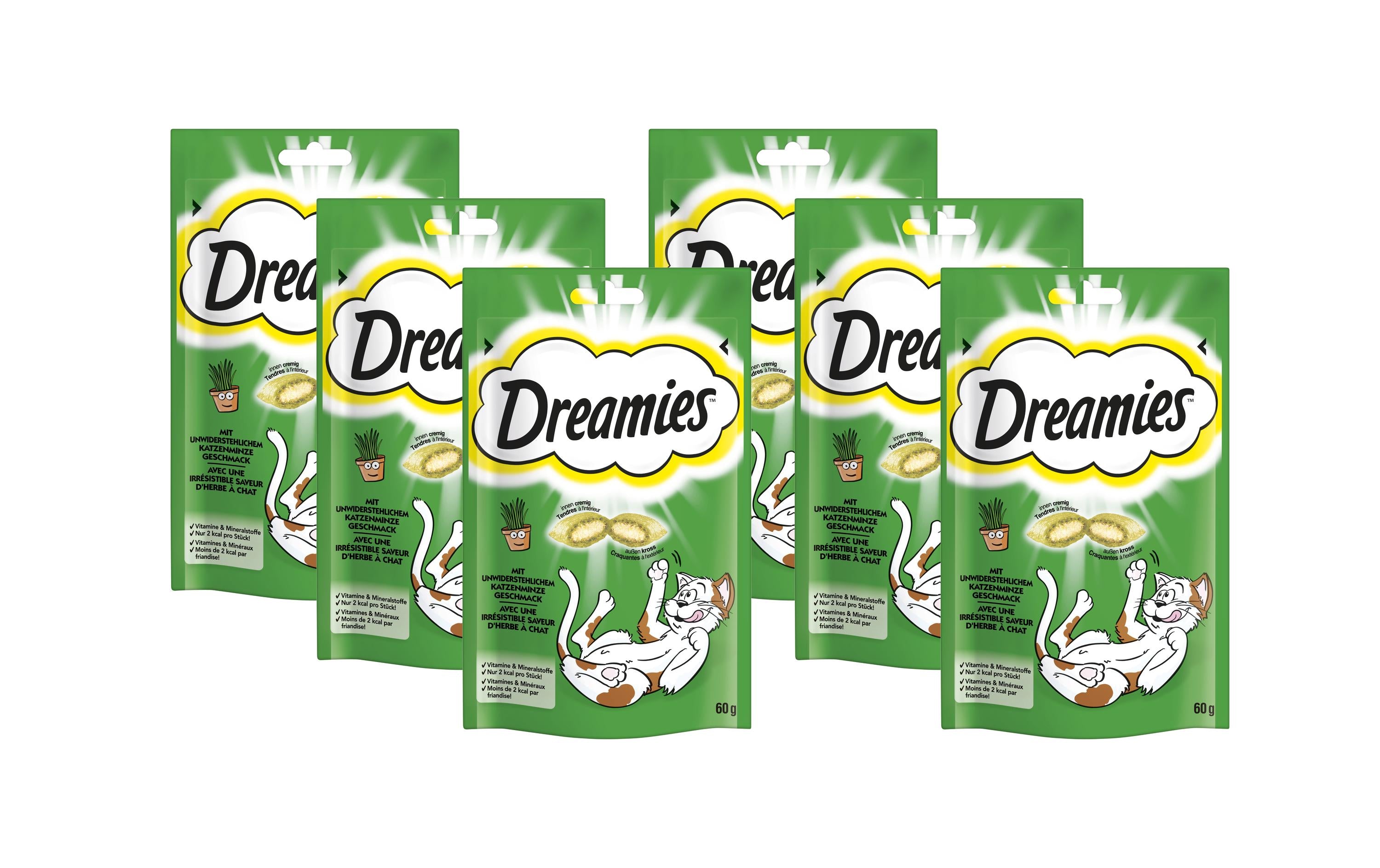 Dreamies Snack mit Katzenminze-Geschmack 6x60g