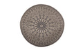 Esschert Design Outdoor Teppich, Rund PP, Schwarz-Weiss, D: 170 cm, H: 0.4 cm