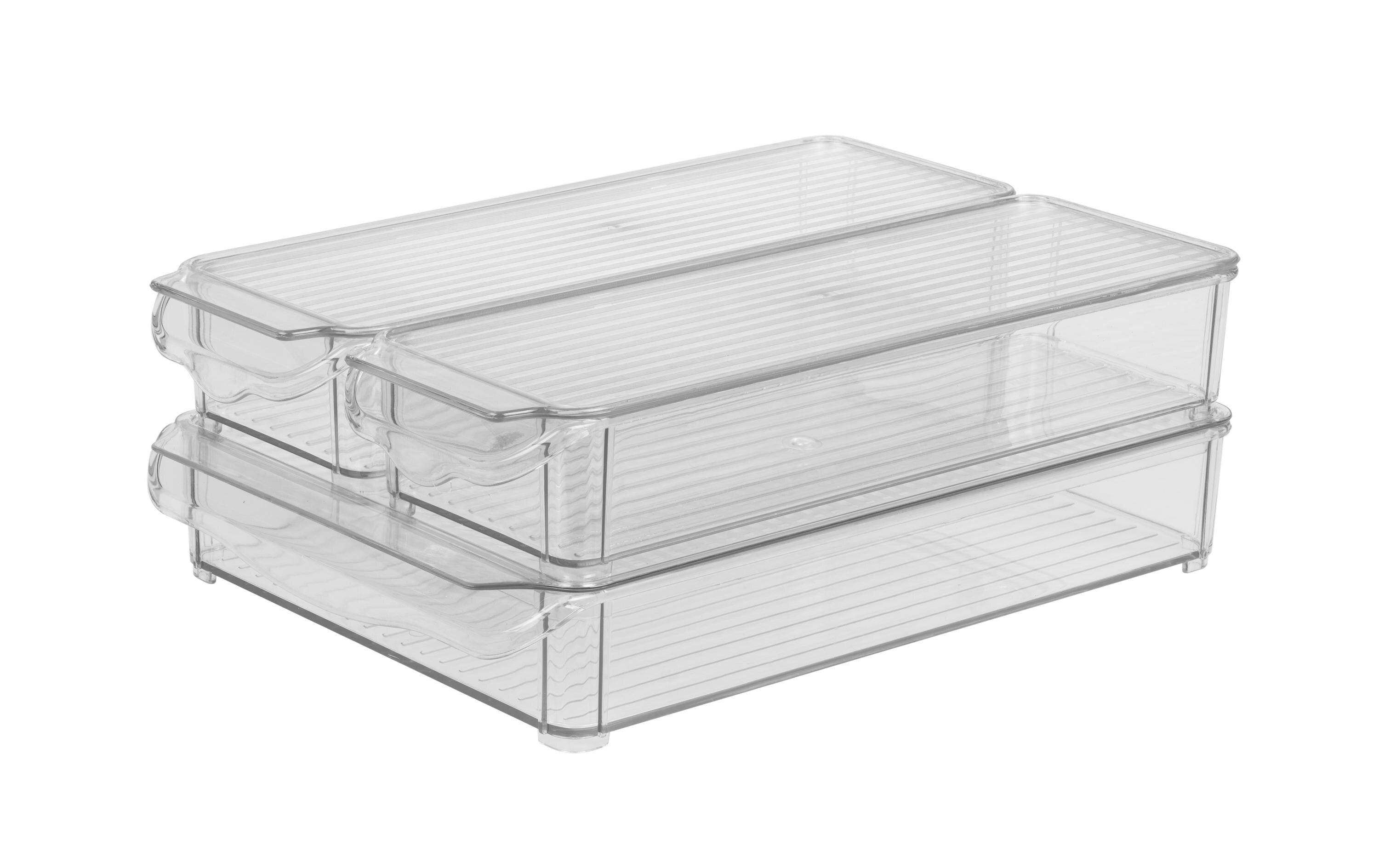 FTM Kühlschrankorganizer 3er Set transparent, 30x9.5x5/30x20x5cm
