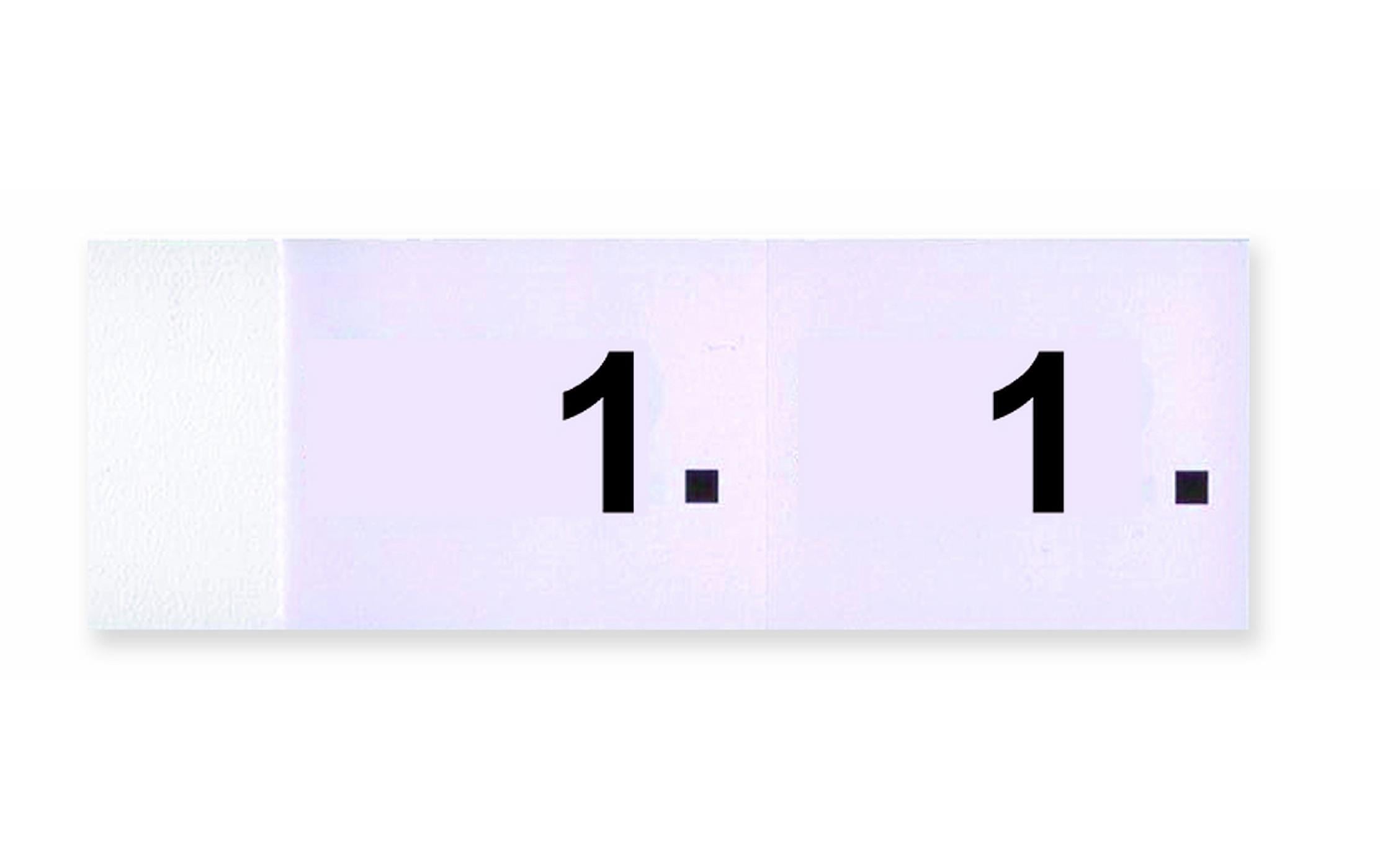 Simplex Garderobenblöcke à 100 Stk 1-100, weiss