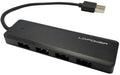 LC Power LC-HUB-U3-4-V2, 4x USB3.0 Hub schwarz, 4x USB3.0