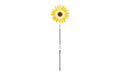 relaxdays Windrad Sonnenblume Kunststoff, 70 x 30 x 9 cm