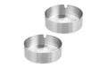relaxdays Aschenbecher 2er Set Edelstahl, 3,5 x 10 cm