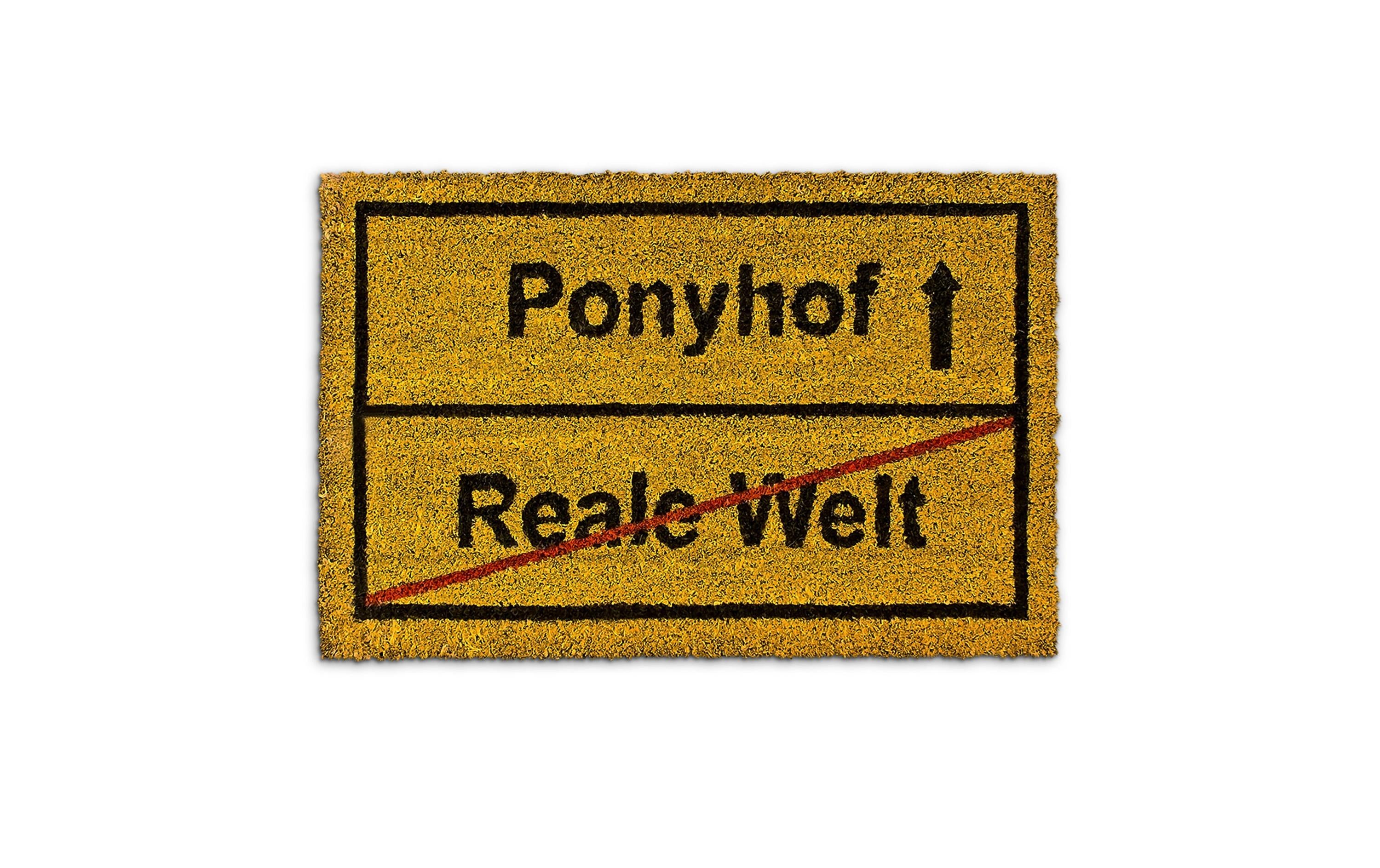 relaxdays Fussmatte Ponyhof Kokos, ca. 40 x 60 cm