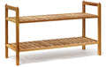 relaxdays Schuhregal stapelbar Wallnuss aus China, 40,5 x 69 x 26 cm