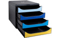 Exacompta Schubladenbox Big-Box Bee Blue 4 Schubladen