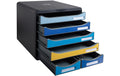 Exacompta Schubladenbox Big-Box Bee Blue 6 Schubladen