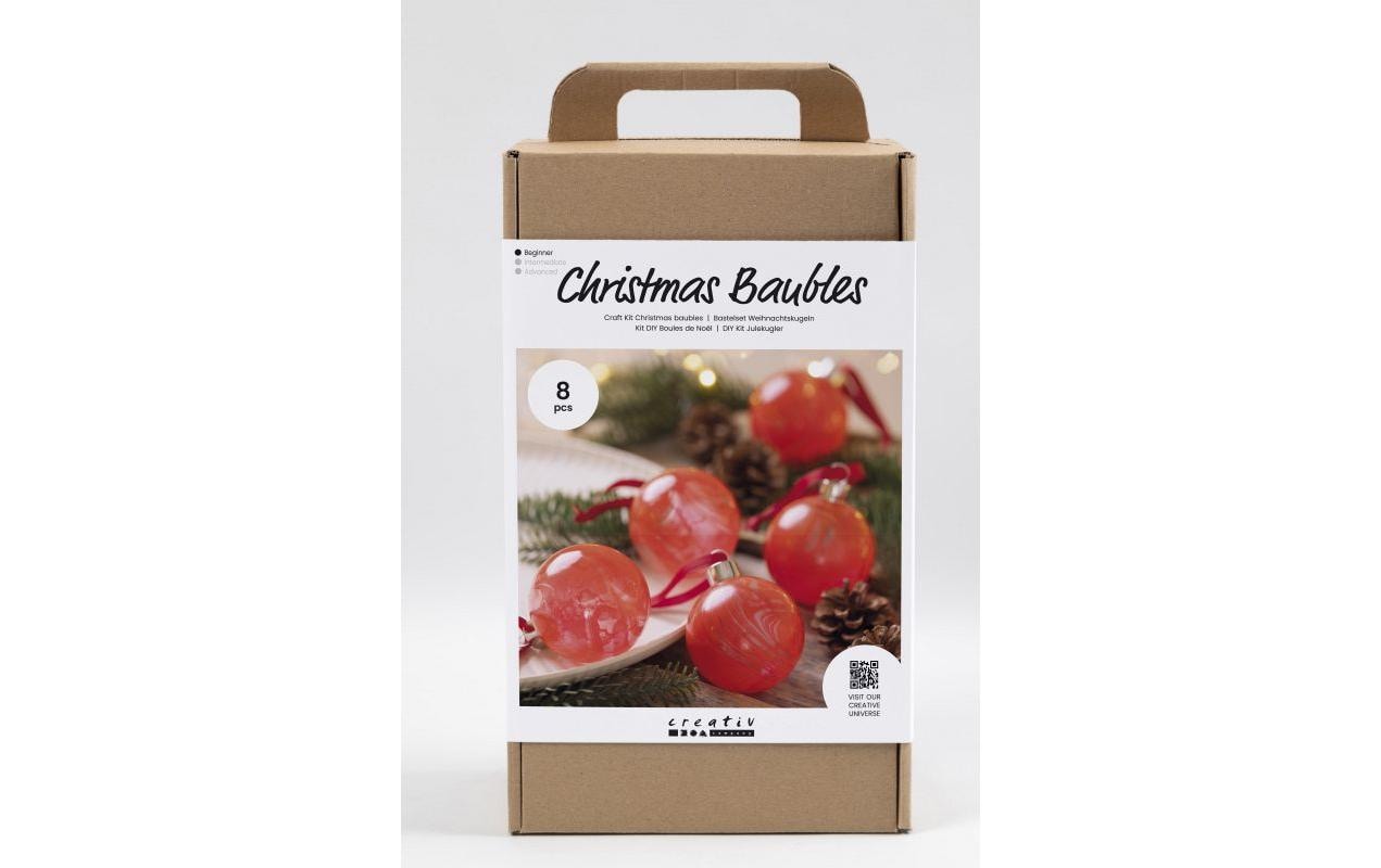 Creativ Company Bastelset Weihnachskugeln Marmorieren