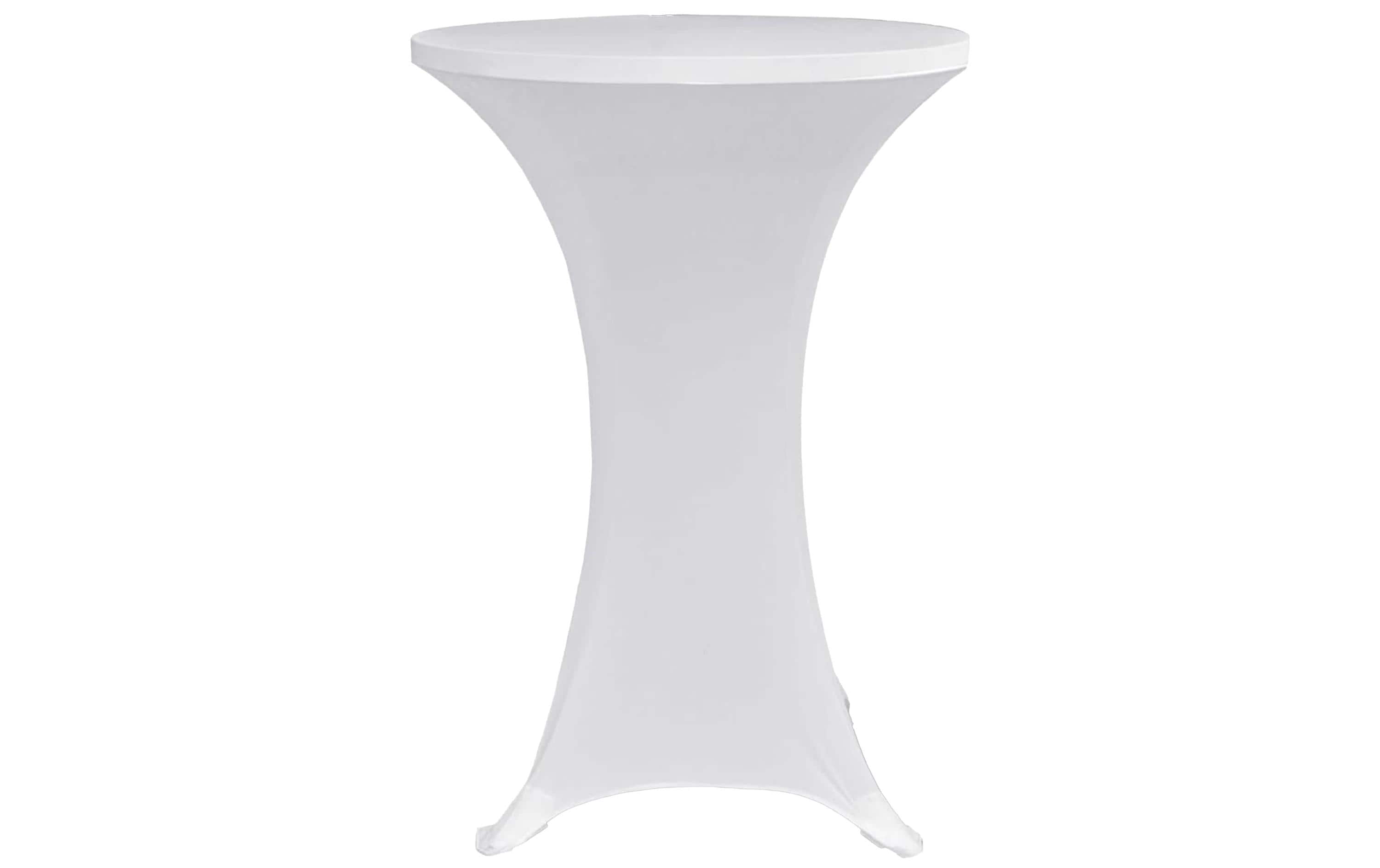 Dameco Stehtisch Husse, Stretch, Weiss 60-65x120 cm (DxH), 90%Polyester,10%Elastan