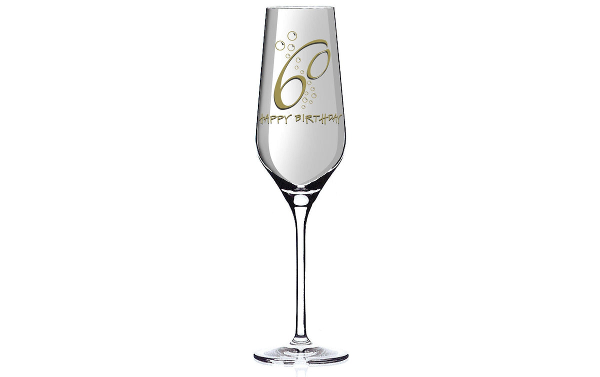 Wate Sektglas Happy Birthday "60"