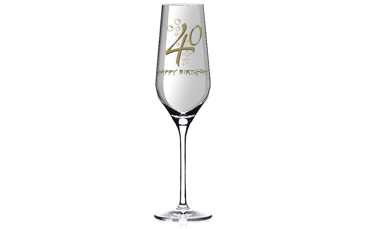 Wate Sektglas Happy Birthday "40"