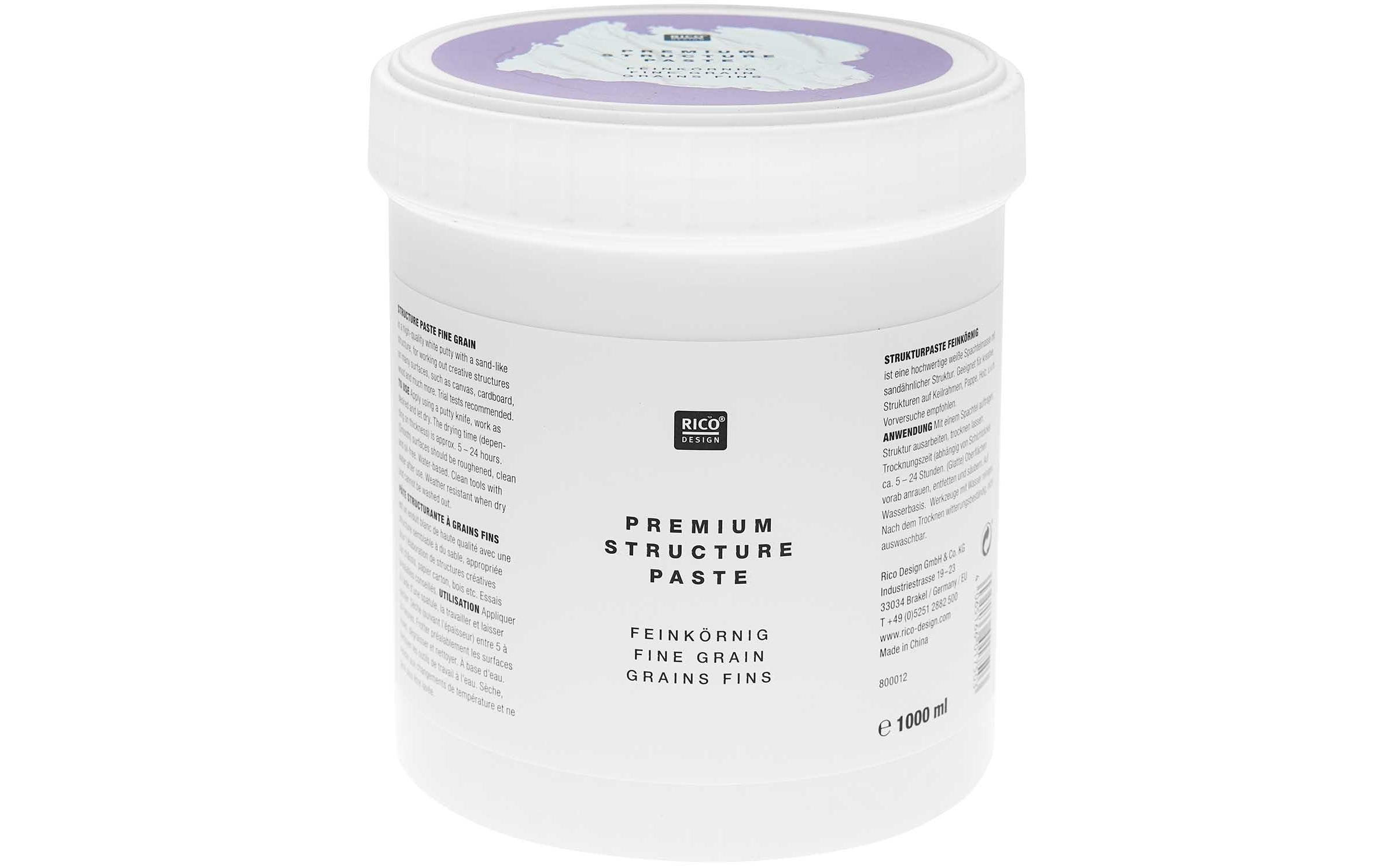 Rico ART Premium Strukturpaste feinkörnig 1000ml