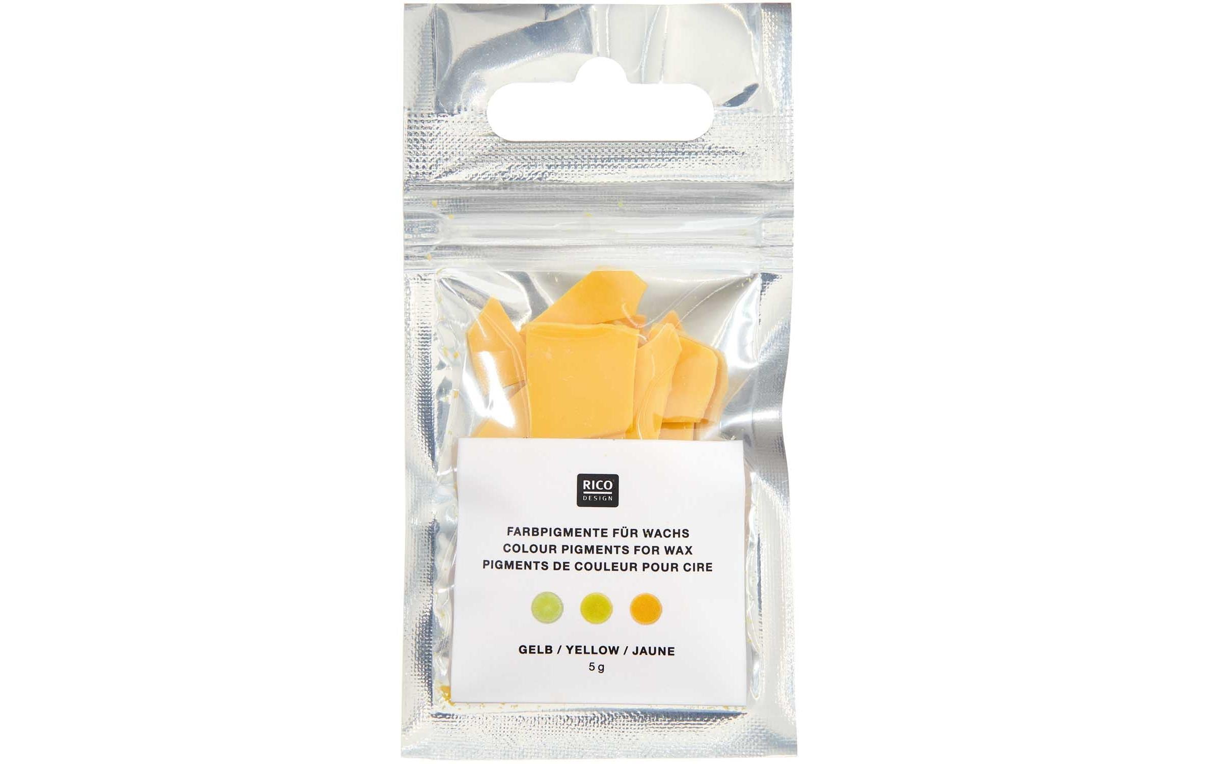 Rico Kerzenfarbe Gelb 5 g, Wachs, Farbe