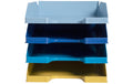Exacompta Briefablage COMBO MIDI Bee Blue 4 Stück, Set