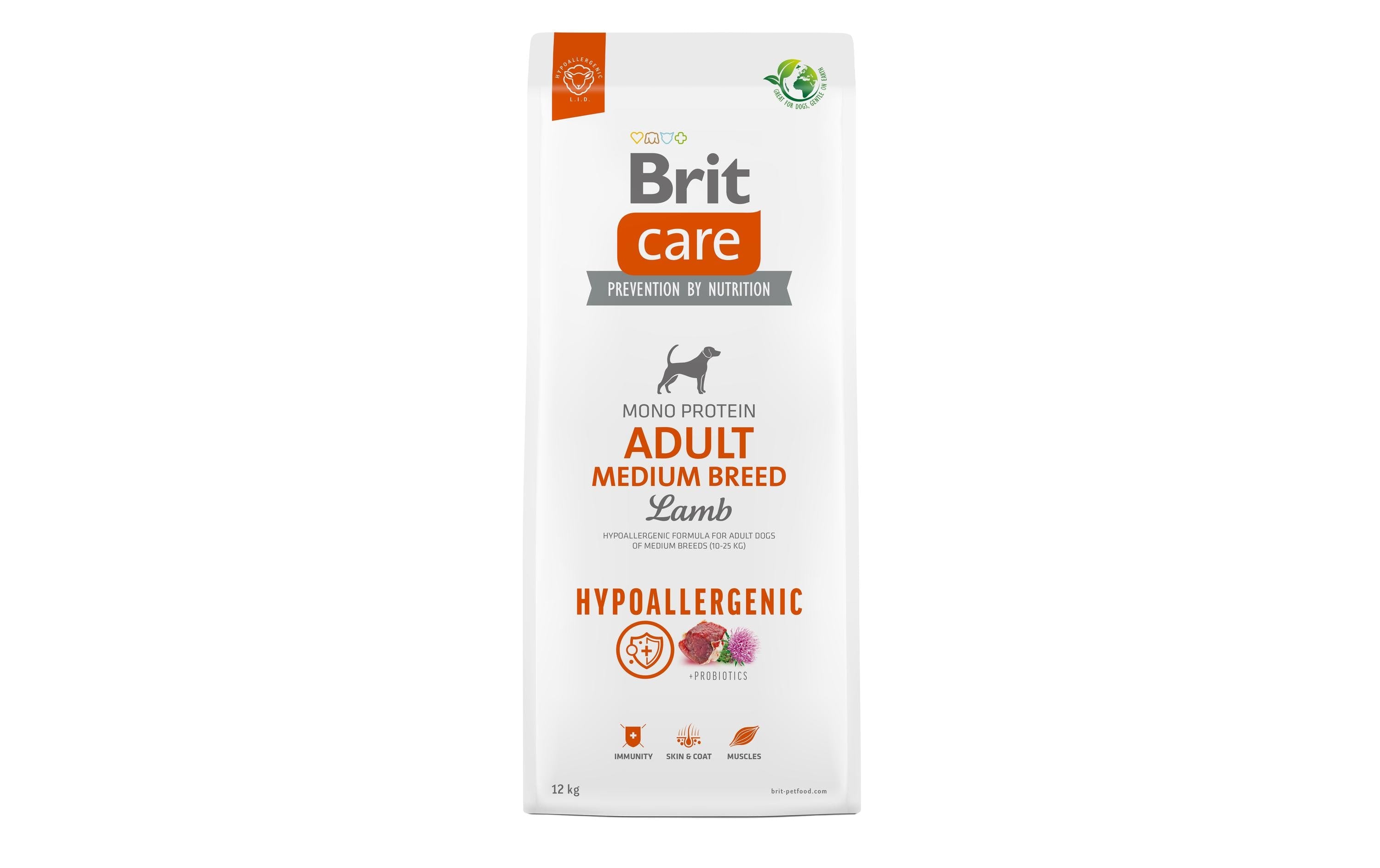 Brit Care Dog Adult MB Hypoallergenic Lamm 12kg