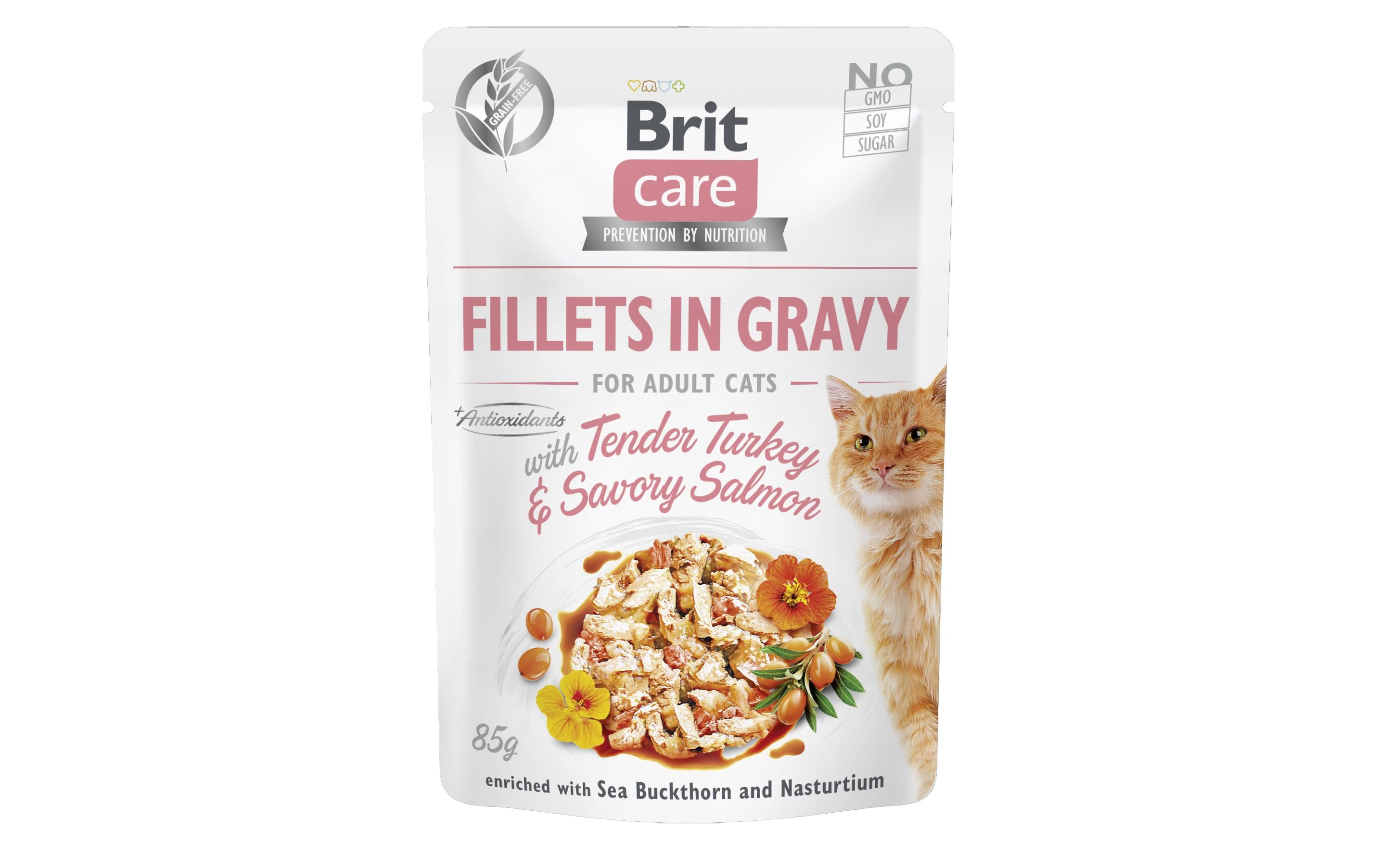 Brit Care Cat Fillets Sauce Trut&Lachs 85g