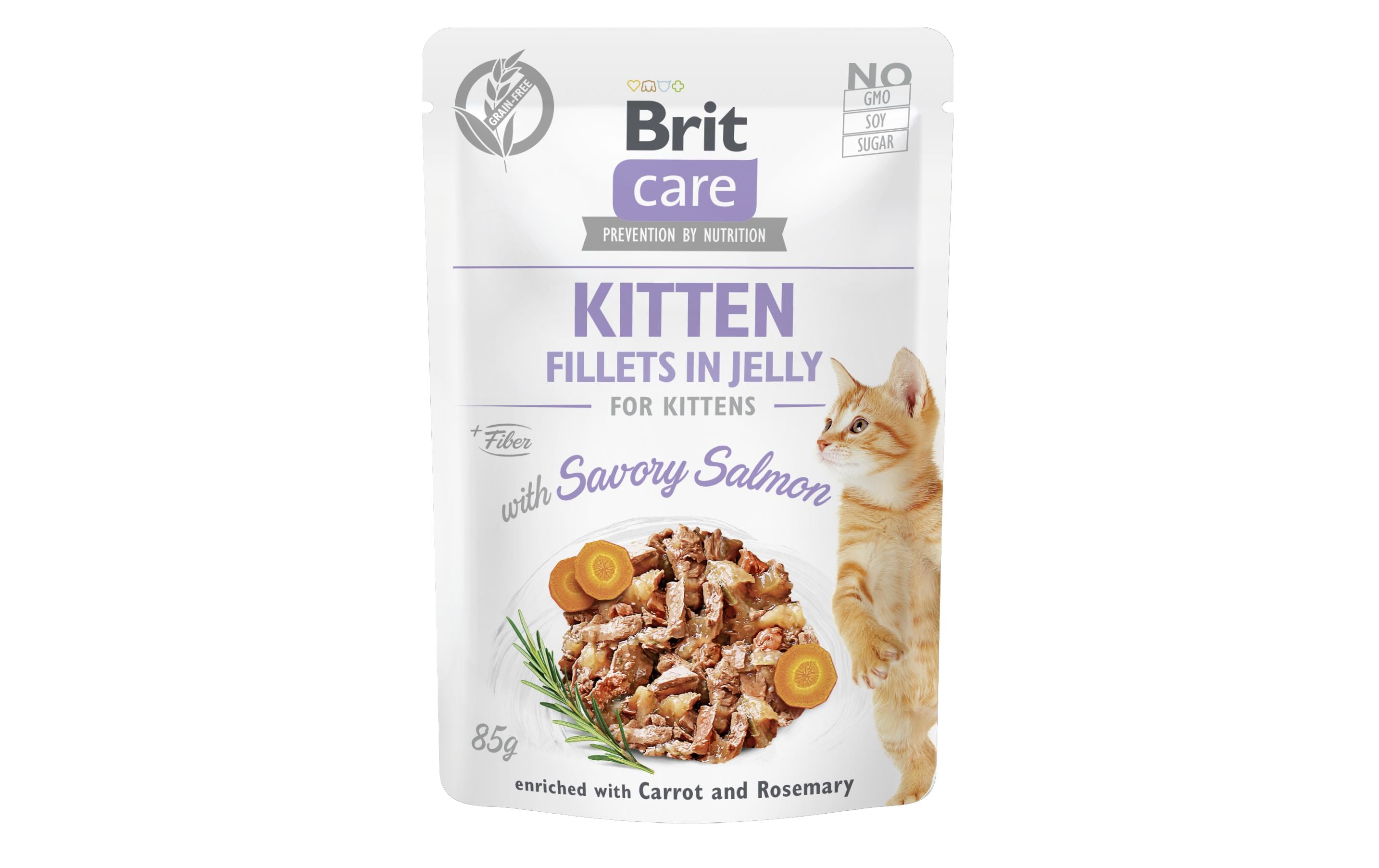Brit Care Cat Fillets Gelée Kitten 85g Lachs