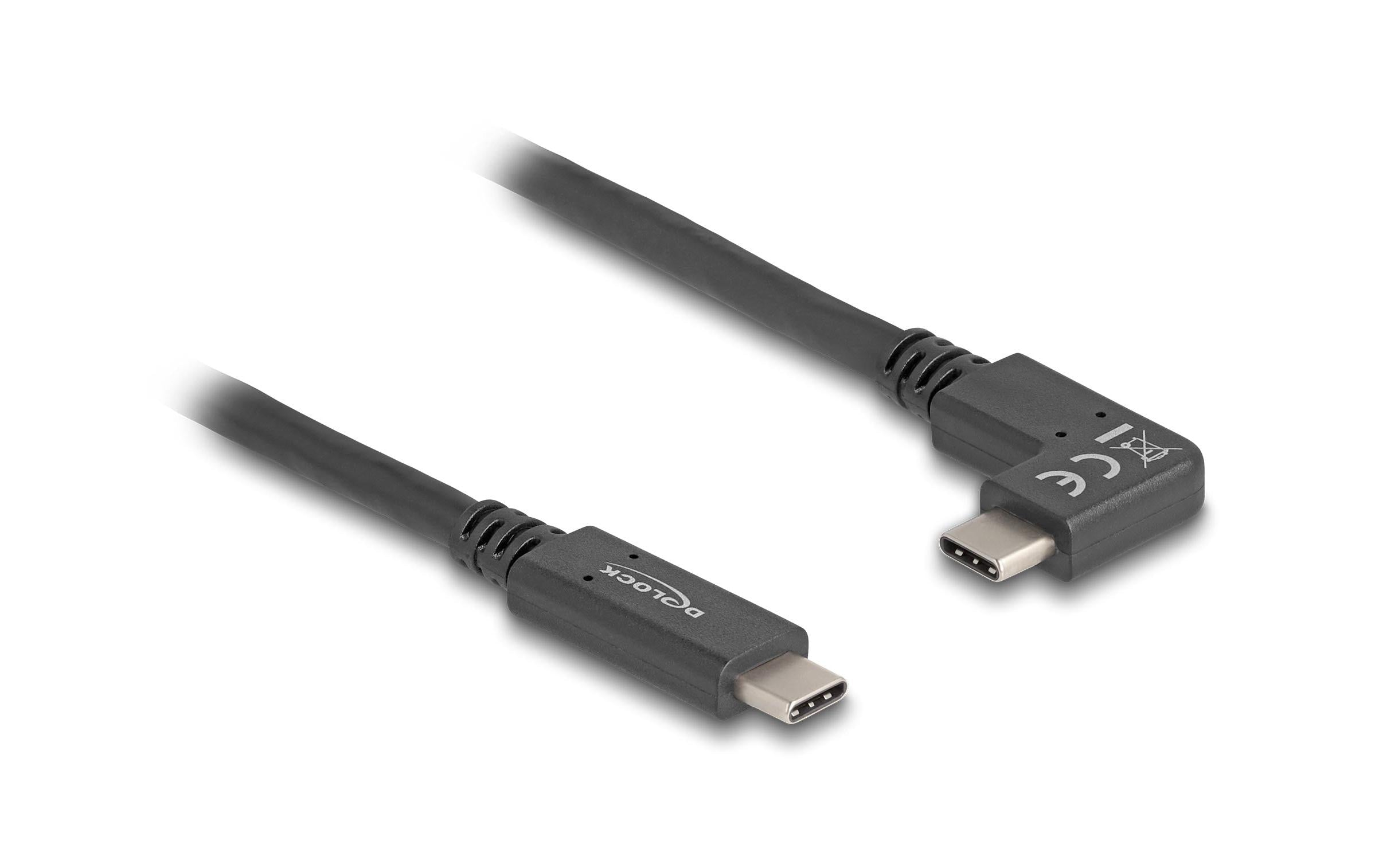 Delock USB 5 Gbps Kabel USB-C zu USB-C 2m Stecker/Stecker, gewinkelt, links/rechts