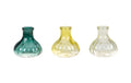 CHALET Deko Flaschen Stripes 3er Set Grösse: 20.5x7cm, Glas, Grün