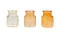 CHALET Deko Flaschen S 3er Set Grösse: 17.5x5.5x7.5, Glas, Gelb