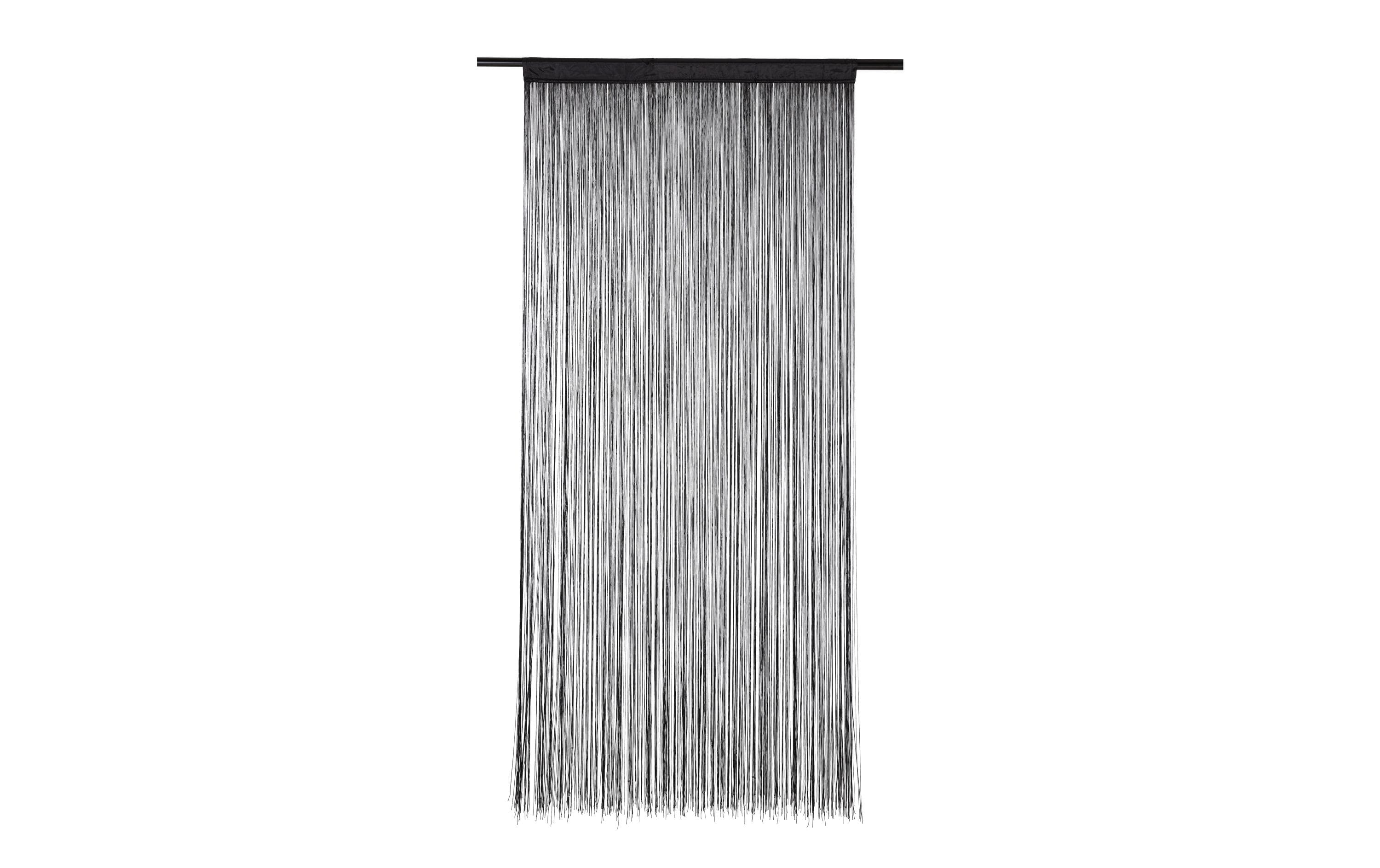 COCON Fadenvorhang schwarz, Polyester, 90x200 cm