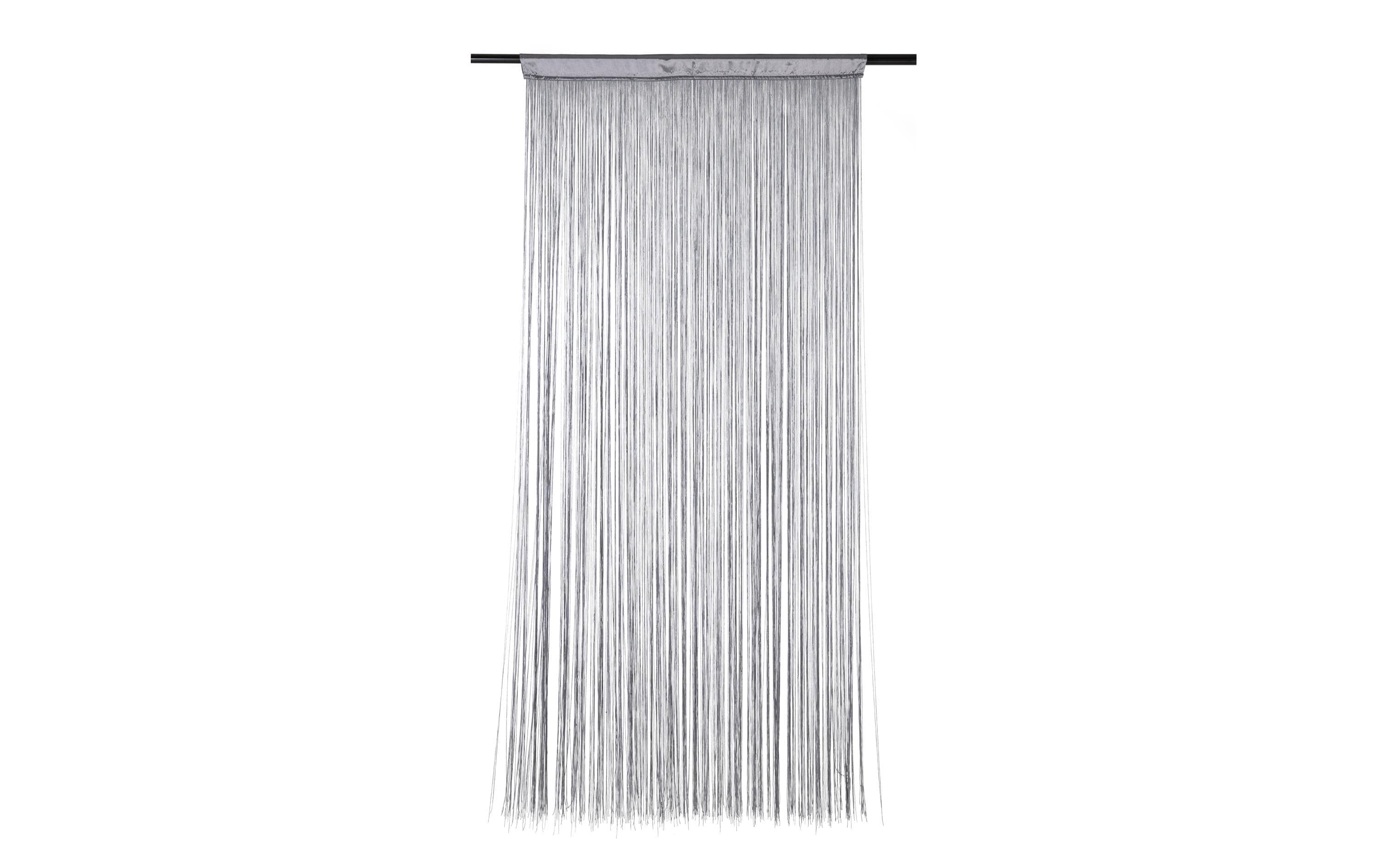 COCON Fadenvorhang grau, Polyester, 90x200 cm