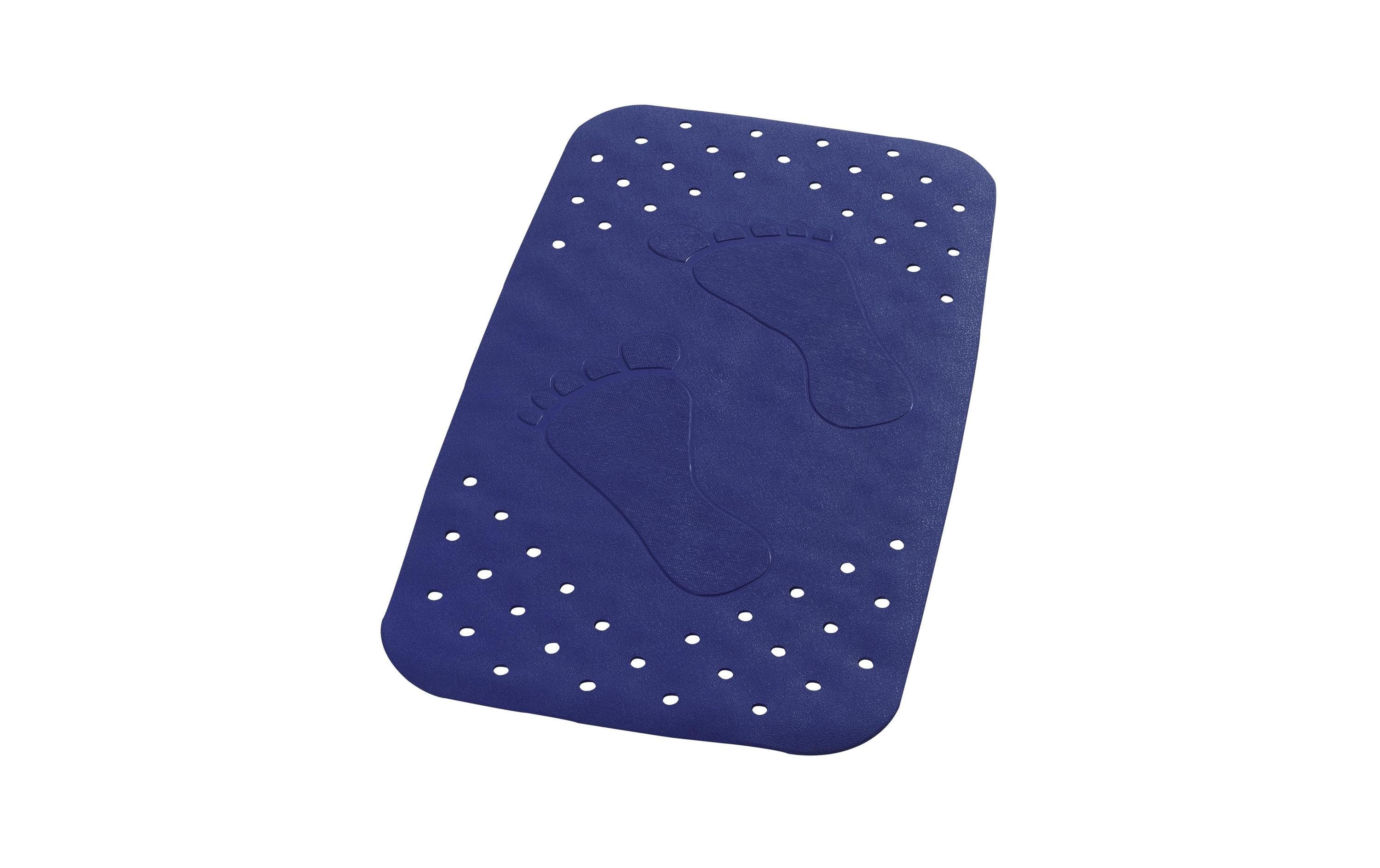 Ridder Badewanneneinlage Plattfuss Blau Grösse: 38x72cm, 100% TPE