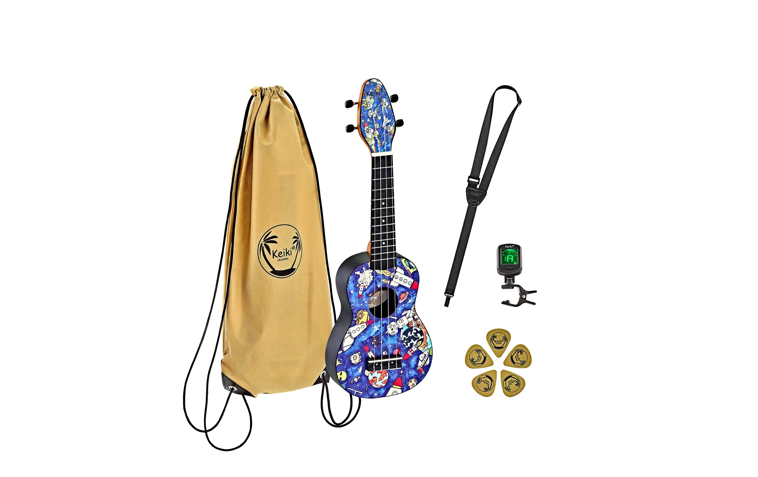 Ortega Guitars Keiki K2-SP Sopranukulelenset, Spaceman